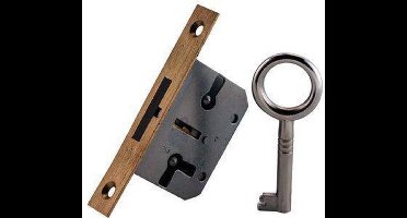 STARX meubelslot insteek | 25 mm | messing voorplaat | incl sluitplaat | 2 sleutels