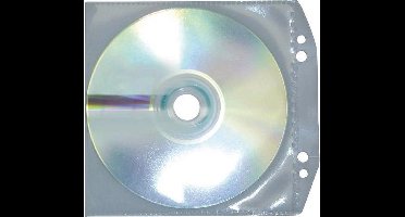 DURABLE CD/DVD hoezen transparant, perforatie voor ringband