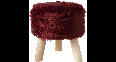 Kruk  Bordeaux Rond Wol 35x35xh0 With Hangtag