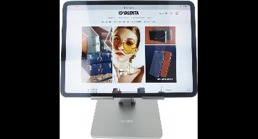 Valenta - Tablethouder Aluminium Zilver Verstelbaar / Inklapbaar / Stevig