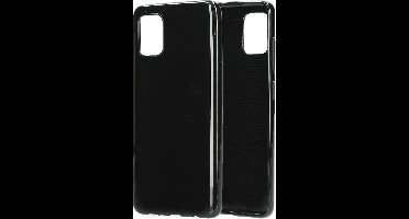 Mobiparts hoesje geschikt voor Samsung Galaxy A51 - Zacht TPU - Schokabsorberend TPU - Grip Coating - Zwart