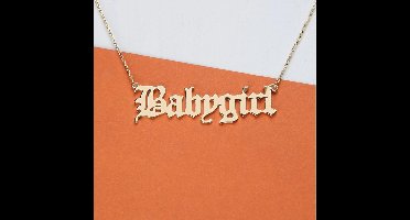 Hiden - Fashion Babygirl Necklace - Sieraden - Ketting Dames - Mode - Goudkleurige ketting - Goudkleurig