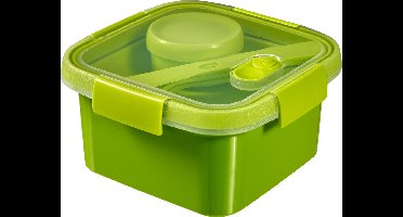 Curver Smart To Go Lunchset - 1,1L + Bestekset & Sauscup - Groen