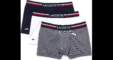 Lacoste Heren 3-pack Short - Navy/Wit/Rood - Maat XS