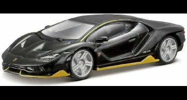 Lamborghini Centenario (Zwart) 1:64 Bburago - Modelauto - Schaalmodel - Miniatuurauto