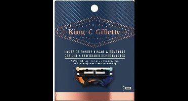 King C. Gillette scheermesjes scheer- en contouren, 3 stuks