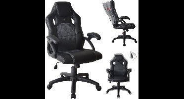 Gamestoel Wouter junior - bureaustoel - hoogte verstelbaar - zwart