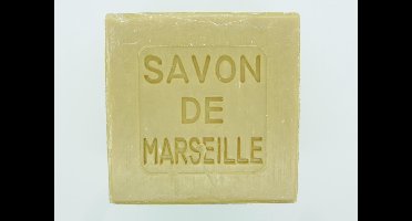 Witte Marseillezeep (Savon de Marseille) - 400 gram (zonder palmolie en plasticvrij verpakt) - Marseille zeep blank voor de hand- en machinewas - vegan - dierproefvrij - zonder chemische toevoegingen