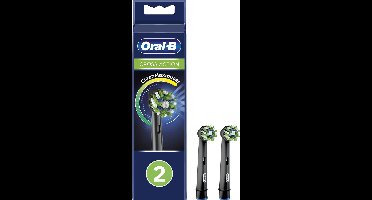Oral-B CrossAction - Met CleanMaximiser-technologie - Opzetborstels - Zwart - 2 stuks