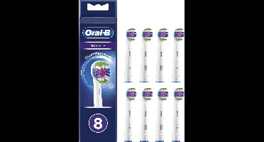 Oral-B 3D White - Met CleanMaximiser-technologie -  Opzetborstels - 8 Stuks