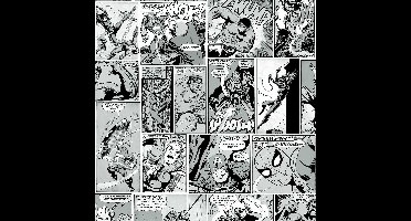 Marvel Comics Striphelden Behang Zwart-Wit 53cm breed x 10m lang