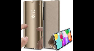 Hoesje geschikt voor Samsung Galaxy A41 - Book Case Spiegel Goud