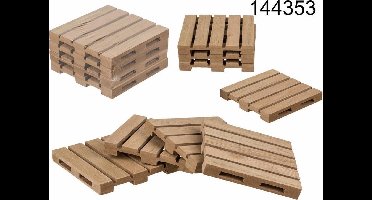 Out of the blue Glazenonderzetters - 4x stuks - hout - 10 x 10 cm - onderzetters