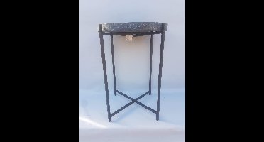 MIca Decorations Metalen ronde side table blauw