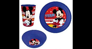Disney Serviesset Disney Junior Blauw/rood 3-delig