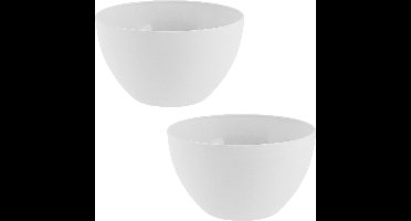 PlasticForte Schalen/schaaltjes wit - 750 ml - 3x - Ontbijt/dessert/snacks/sauzen serveren - kunststof