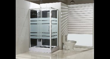 Xellanz Thermo links complete douchecabine 120x90x218 aluminium 5mm glas