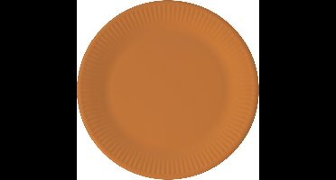 Folat Feestborden Composteerbaar 23 Cm Papier Oranje 8 Stuks
