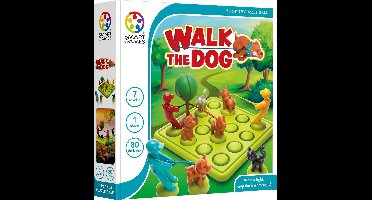 SmartGames - Walk the Dog - denkspel - 80 opdrachten - katten en honden