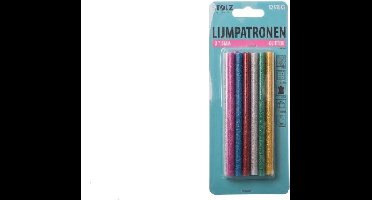 Lijmpatronen glitter 12 stuks 7,5mm