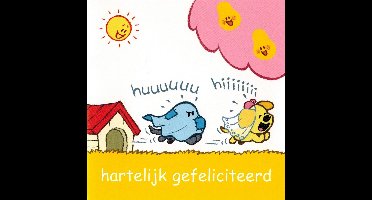 Wenskaart Woezel en Pip: hartelijk gefeliciteerd (WP829)