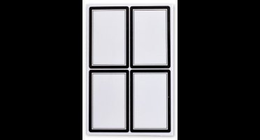 SOHO Schooletiketten - 35x52mm - Wit/zwart - 20 Labels