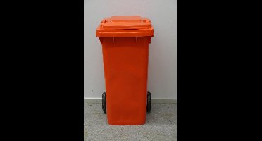 120Liter - Oranje Kunststof Kliko Afval Rolcontainer Mini container