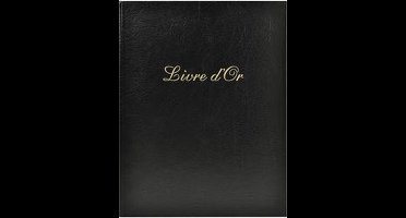 Exacompta Gastenboek Alpille lederen omslag - 140 pagina's - 26x22cm verticaal - Wit - 4712E