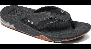 Reef Kids Fanning Jongens Slippers - Black/Silver - Maat 31.32