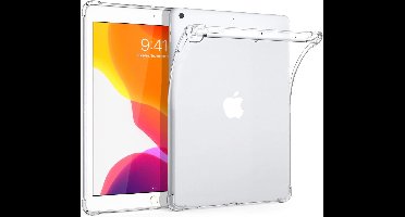 Hoes geschikt voor iPad 2021 / 2020 / 2019 (9e/8e/7e Generatie / 10.2 inch) siliconen Shockproof Hoesje met Schokbestendig Transparant cover