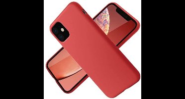 Nano Hoesje siliconen Backcover - Soft TPU case Geschikt voor iPhone 12 Pro Max (6.7 inch) - Rood