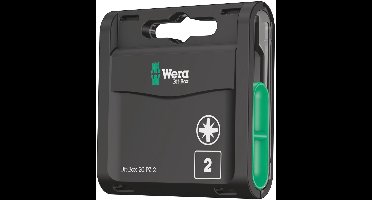 Wera 05057760001 Bit-Box 20 PZ 20-delige Bitset - Pozidriv - PZ2
