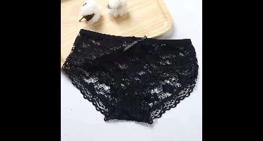 Gading® Sexy Dames Onderbroeken Zomer -lace Ondergoed- Kant Slips -4 pack- S/M - zwart