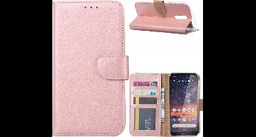 Ntech Hoesje geschikt voor Nokia 3.2 Portemonnee Hoesje / Book Case - Rose Goud