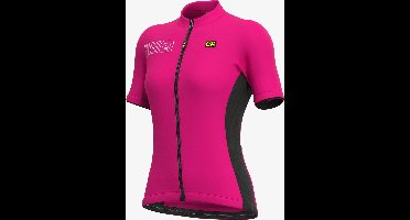 ALE DONNA SS JERSEY PRAGMA COLOR BLOCK - Azelea - M - Valt klein