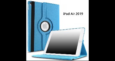Ntech Hoes geschikt voor Apple iPad iPad Air (2019) 10.5 Draaibare Hoes - Licht Blauw