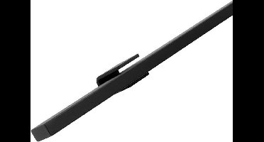 Design trapleuning zwart 90 cm met 2 houders - rechthoekig