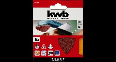 KWB schuurschijf Delta 93 x 93 mm - Korrel 40 - Klittenbandhechting - 492804 - 5 stuks