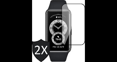 Screenprotector geschikt voor Huawei Band 6 - PET Full Screen Protector - 2 Stuks