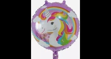 Folieballon Unicorn 18 inch, Paars kindercrea