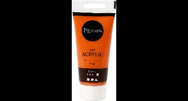 Acryl Verf, semi-glanzend, semi-dekkend, oranje, 75 ml/ 1 fles