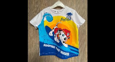 Paw Patrol Nickelodeon T-shirt Surfing The Waves. Maat 110 cm / 5 jaar