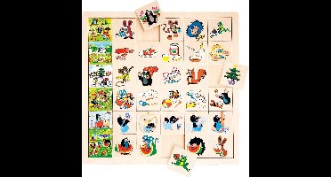 Bino Geheugenspel Little Mole Junior 31 X 31 X 1 Cm Hout 36-delig