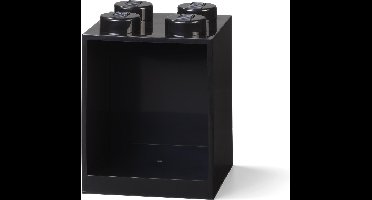 Lego - Wandschap Brick 4 - Polypropyleen - Zwart