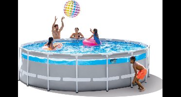 Intex Clearview Prism Frame zwembad 488x122 cm. met filterpomp en accessoires