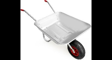Gardebruk Kruiwagen – Volume 80l Draagvermogen 100 kg - Zilver
