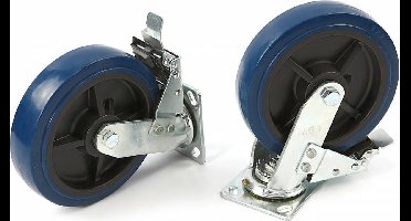 HBM PROFI 200 mm zwenkwiel met Rem (4 stuks)