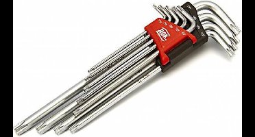 AOK 9-delige PROFI TORX lange inbussleutel set