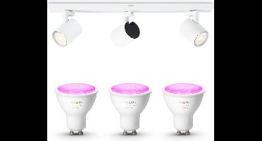 Philips Hue Runner Opbouwspot (Wit) - Wit en Gekleurd Licht - Plafondspot met 3 Lichtpunten - GU10 - Hue White and Color Ambiance