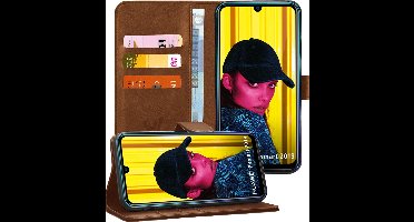 Hoesje geschikt voor Huawei P Smart 2019 Book Case Kunstleer Wallet Bruin